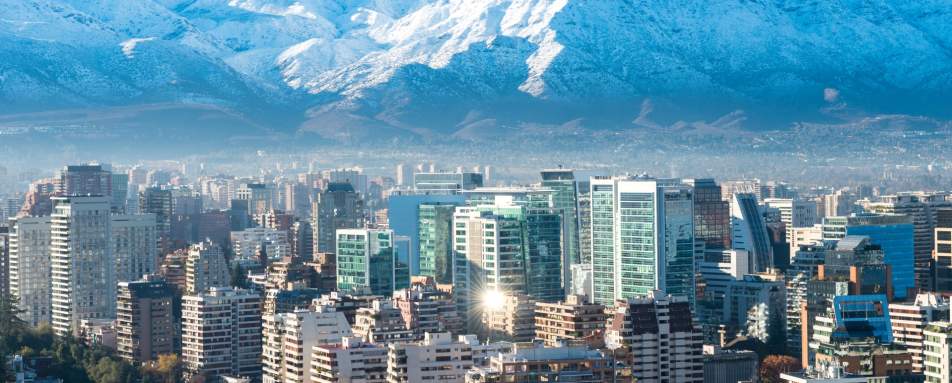 Santiago and the snow-capped Andes