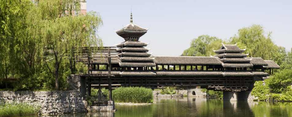 Bridge in the Botanical Gardens - A long weekend in Beijing