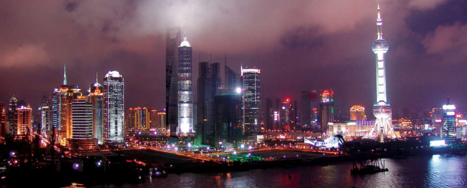 Shanghai landscape at night - Rural China