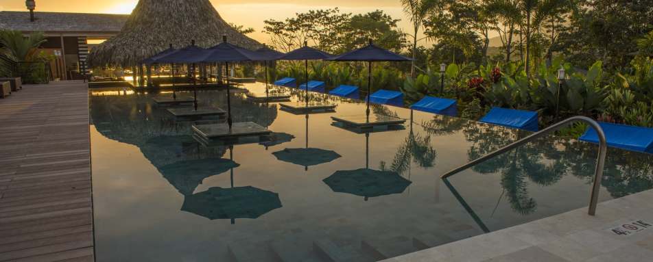 Nayara Gardens Pool Sunset  