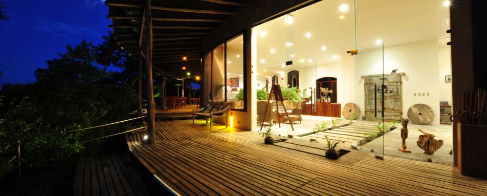 Main lodge by night - Galapagos Safari Camp