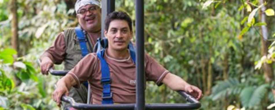 Sky bike at Mashpi Lodge