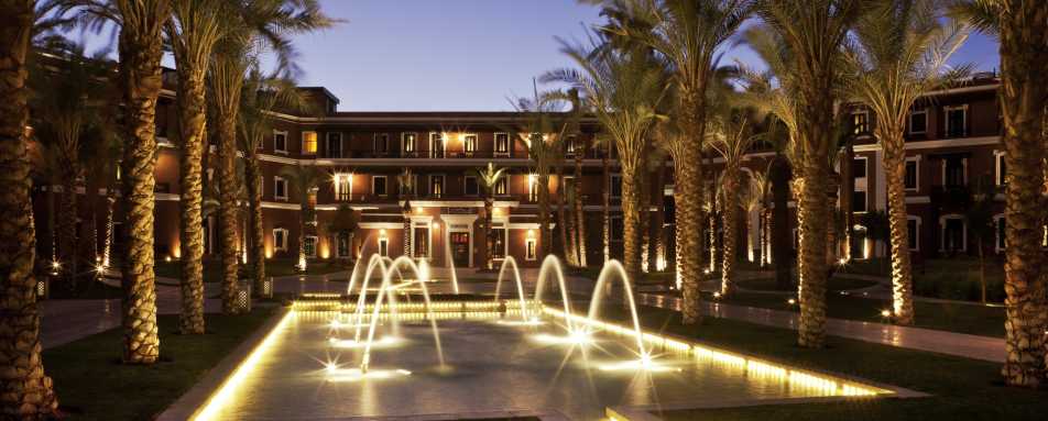 Courtyard at Night - Sofitel Legend Old Cataract Aswan