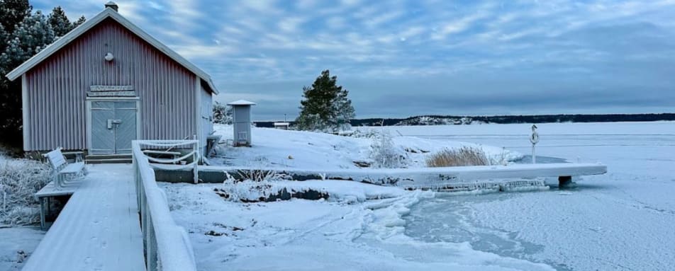 Sauna under the snow 