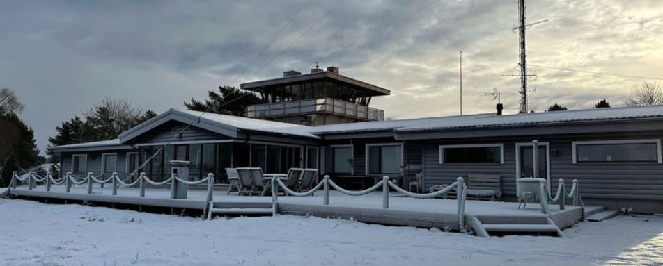 Main building under the snow 