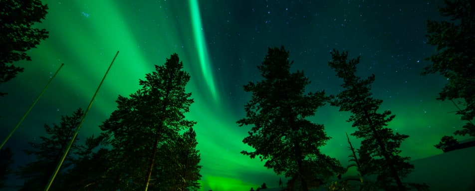 Northern Lights above main building