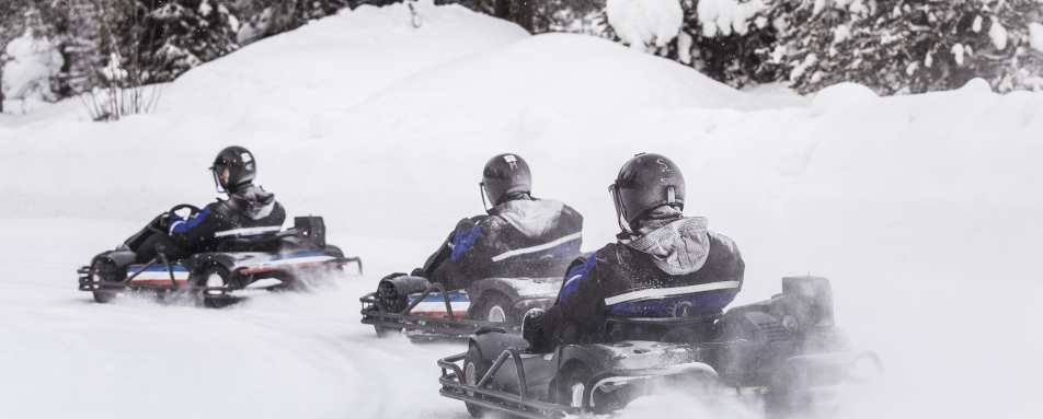 Ice Kart Racing at Aurora Village