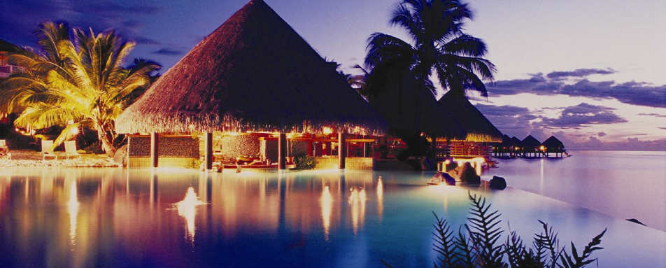 Pool at night - InterContinental Resort Tahiti