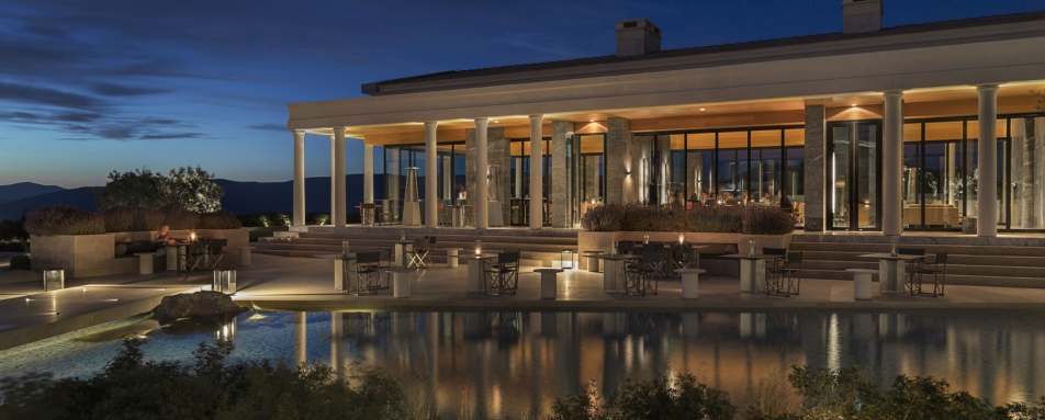 Exterior at night - Amanzoe