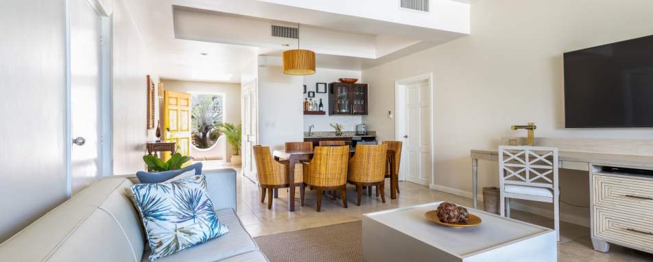 Royal Cinnamon and Saffron Beach Suites living roo 