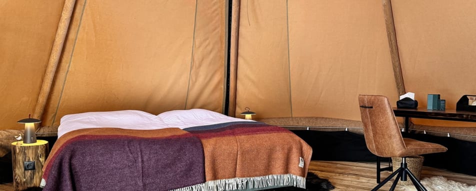 inside the tipi tent 