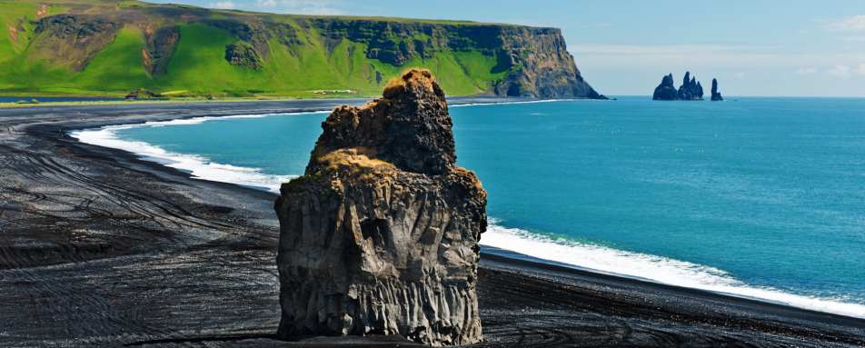 Black sand beach - Intrepid Iceland: geysers and glaciers