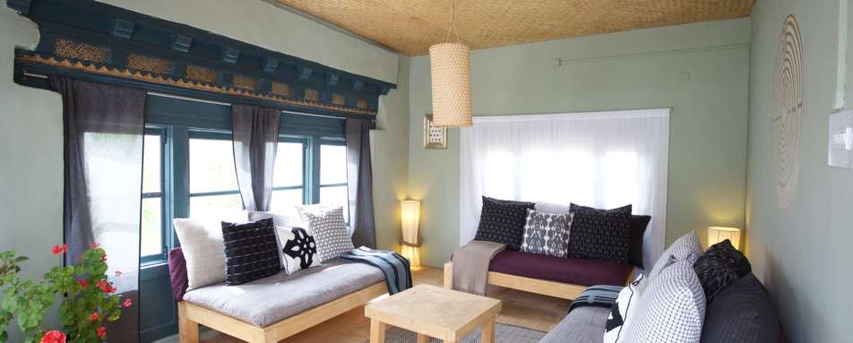 Shakti Nimoo Living Area - Shakti Ladakh Village Houses