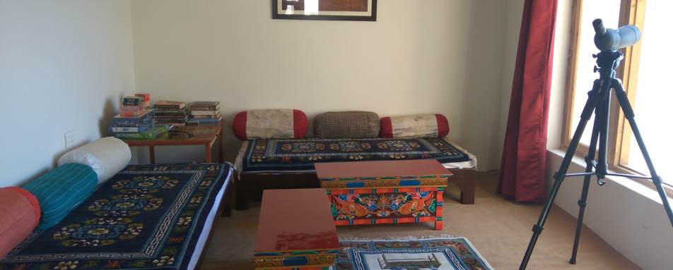 Telescope Ready for Sightings - Snow Leopard Lodge