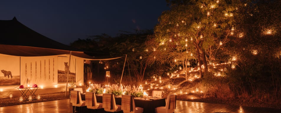 Evening dinner set up - Sujan Jawai 