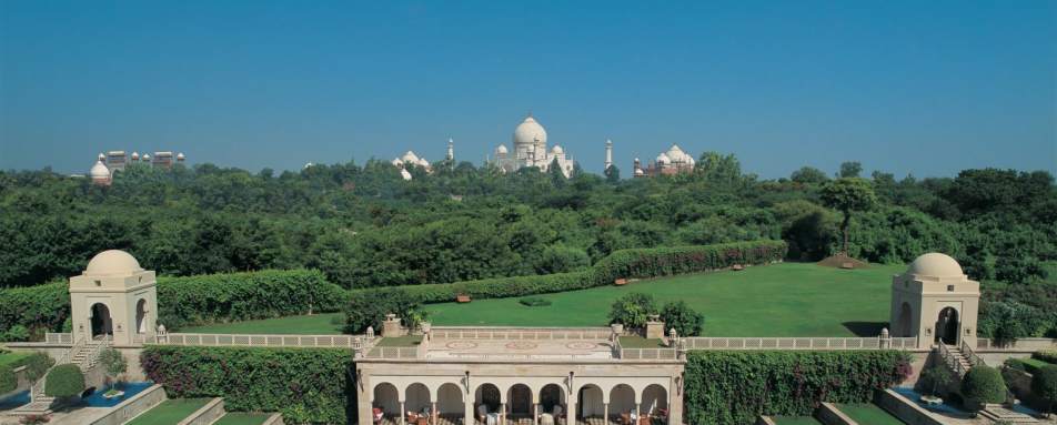View overlooking pool of Taj Mahal - The Oberoi Amarvilas