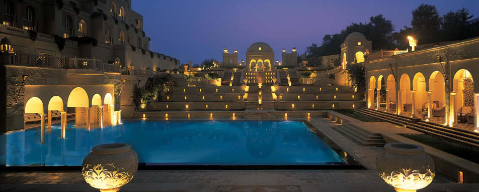 Night view of Pool & Terrace - The Oberoi Amarvilas
