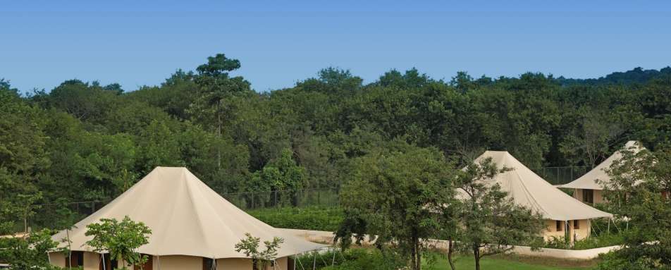 Aerial view of tents - The Oberoi Sukhvilas Resort & Spa