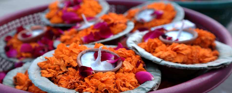 Offerings in Varanasi 
