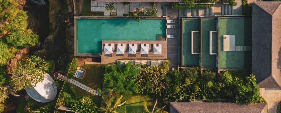 Nirjhara - Aerial View of Swimming Pool 