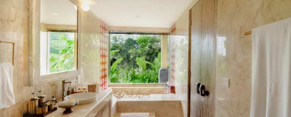 Lanai Room Bathroom - Wapa Di Ume Sidemen 