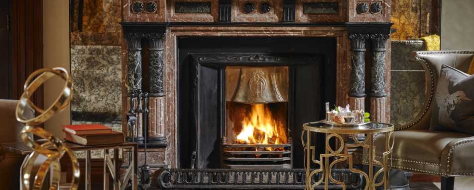 Lobby Fireplace - Hayfield Manor Hotel 