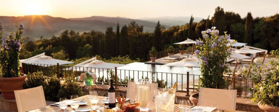 Restaurant terrace - Belmond Castello di Casole