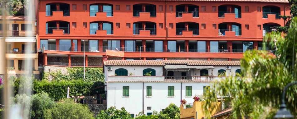 Closer view of the facade  