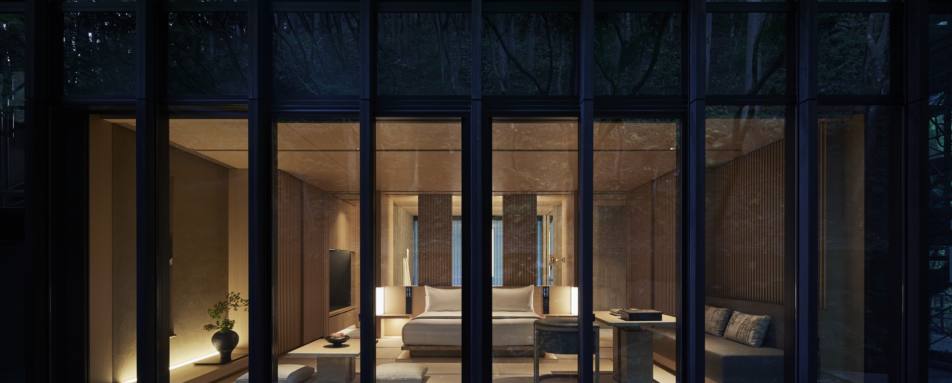 Exterior of Aman Kyoto Looking In  
