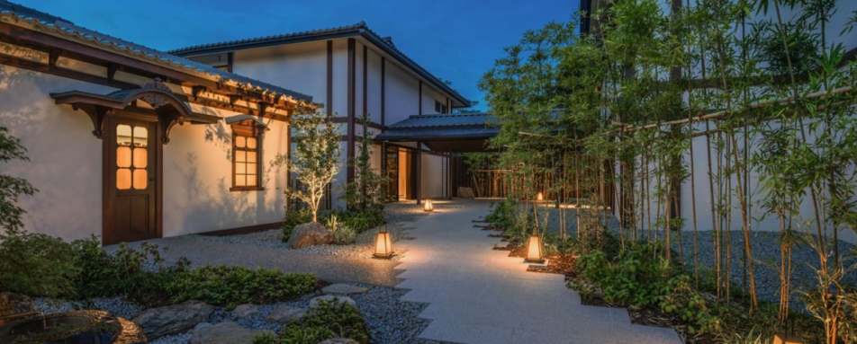 Guest Building in evening 