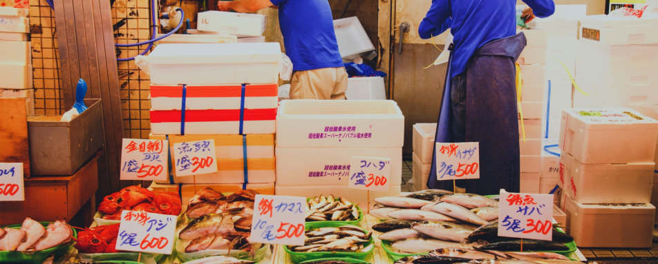 Tsukiji Fish Market in Tokyo 