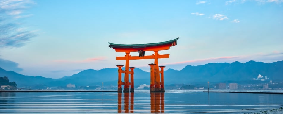 Red Tori Gate on Miyajima