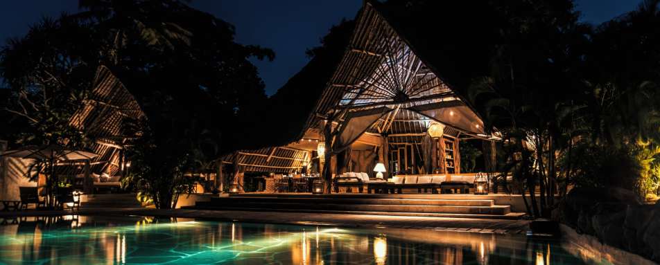 Evening Pool - Alfajiri Garden Villa