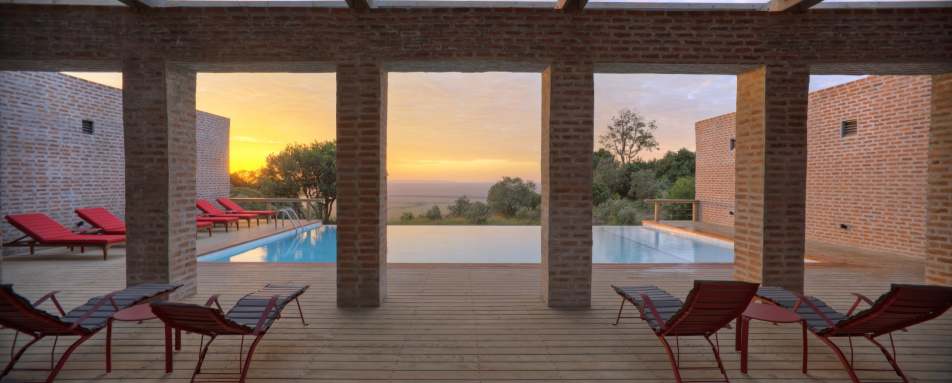 Pool at sunset - Angama Mara