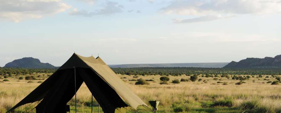 Camping in the wilderness - Karisia Walking Safaris