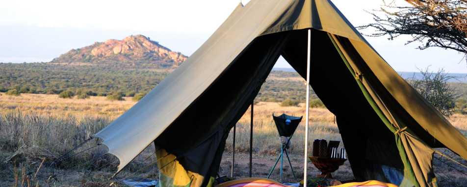 One of the comfortable tents - Karisia Walking Safaris