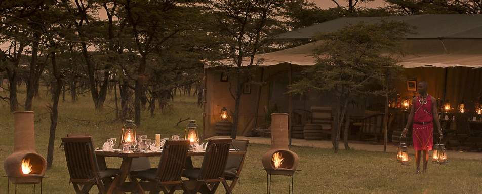 Dinner by the fire - Kicheche Bush Camp