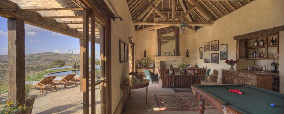 Lounge and pool table