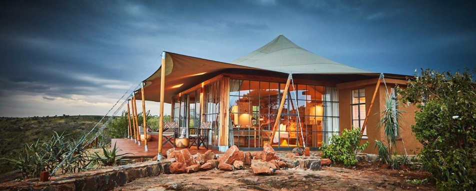 Tented room exterior 