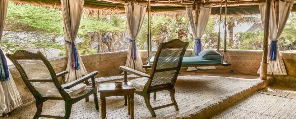 Seating area in bedroom 