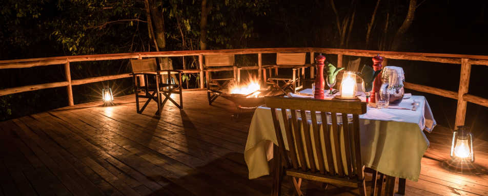 Dinner on Forest Deck - Offbeat Mara Camp