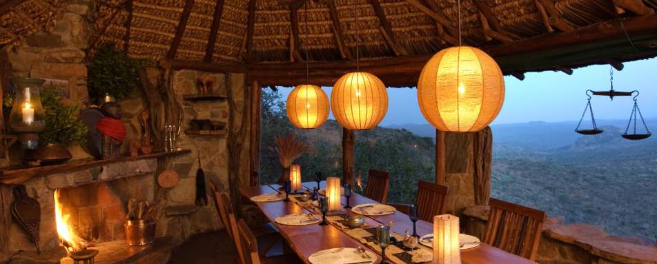 Dining area with views 