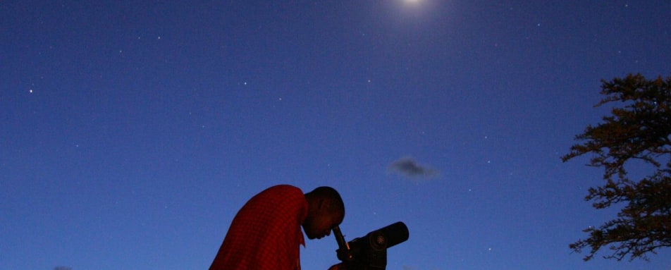 Jackson checks out the stars - Rekero Camp