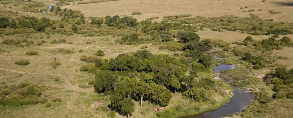 Rekero from the air - Rekero Camp