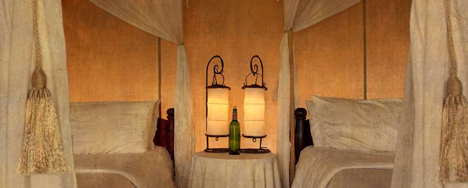 Tent interior - Serian Camp