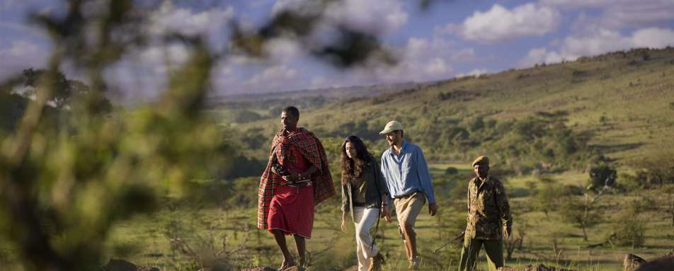 Walking safari in the Mara 