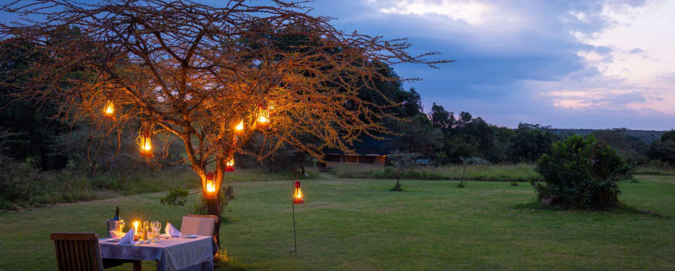 Dinner candlelight setting  