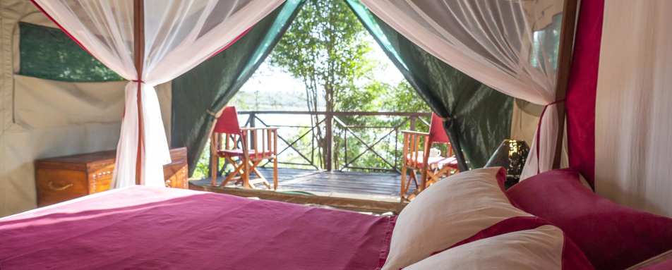 Mandrare tent interior - Madagascar's Baobabs and Butterflies