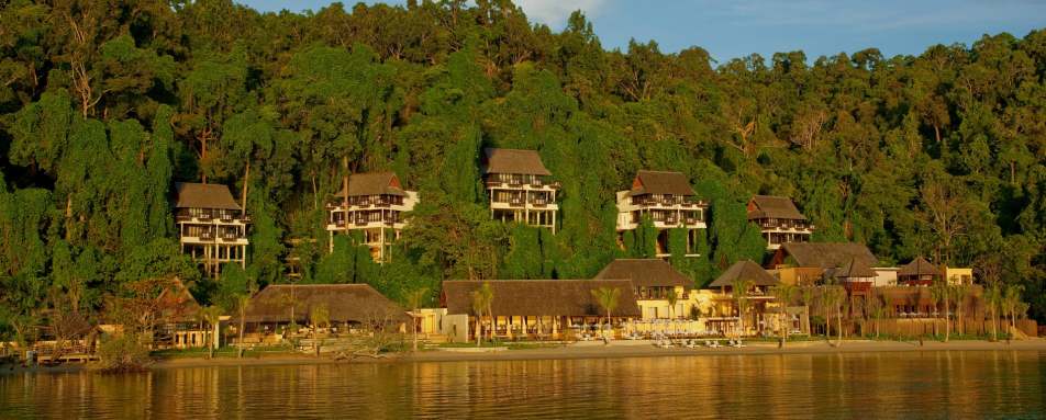 Resort View from the Sea - Gaya Island Resort