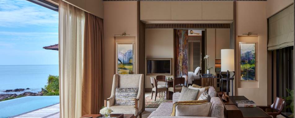 Villa Kenari Living Room - The Ritz Carlton Langkawi